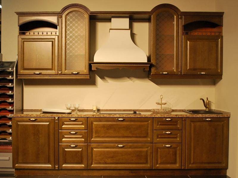 кухонный гарнитур ясень цвет бренер орех-патина золото 2 в Нижневартовске