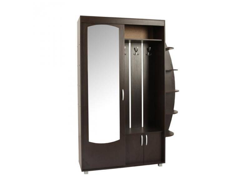 темная мебель для прихожей с зеркалом №28 в Нижневартовске
