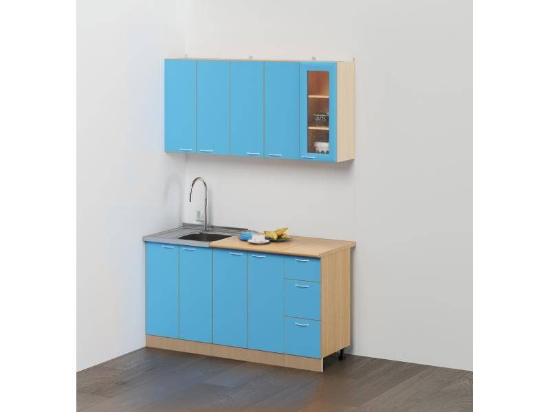 голубой кухонный гарнитур в Нижневартовске