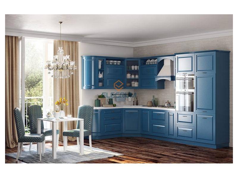 синяя кухня genoa крашеный mdf в Нижневартовске