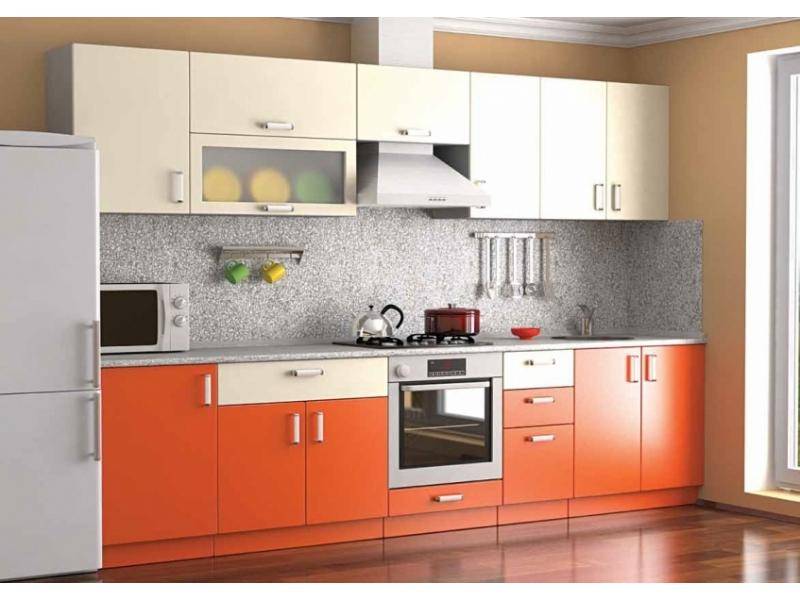 готовая оранжевая кухня в Нижневартовске