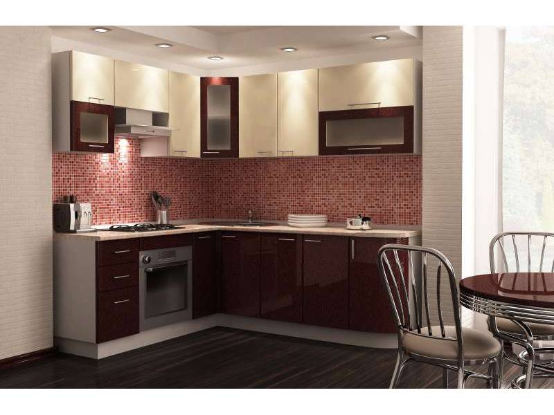 кухонный гарнитур «а-17 ваниль-бордо» в Нижневартовске