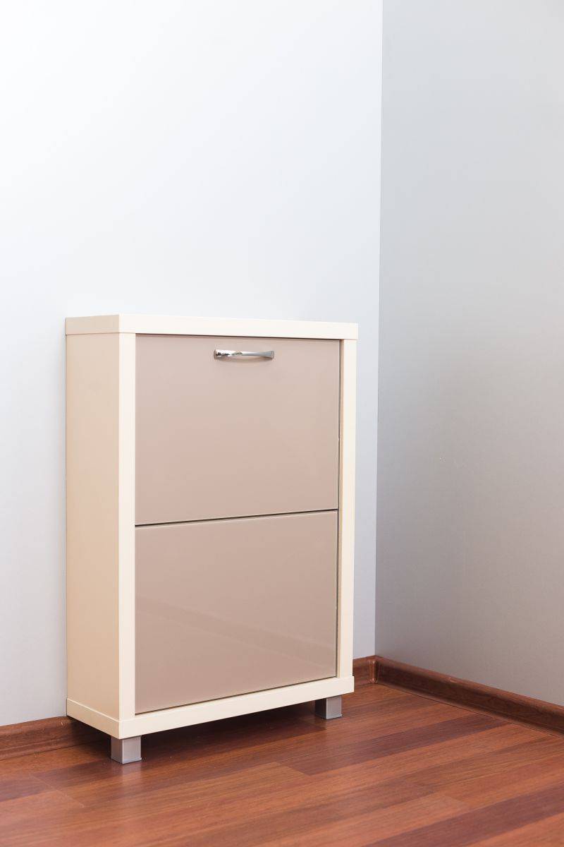 обувной шкаф 2-х секционный люкс стекло капучино в Нижневартовске