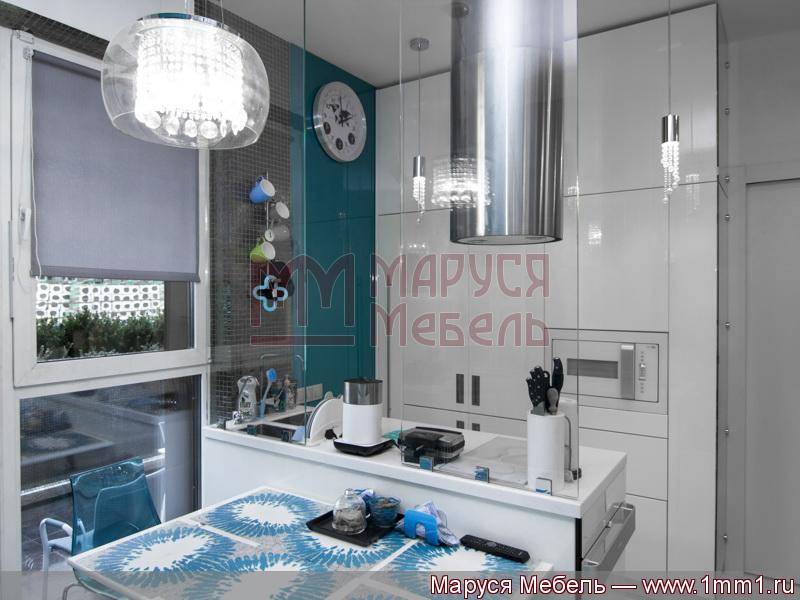 кухня прямая белая глянцевая эмаль в Нижневартовске