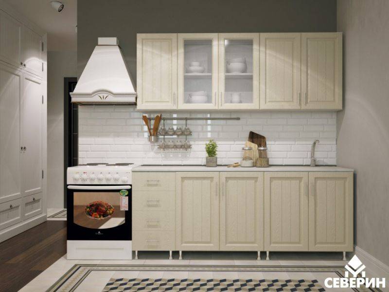 прямая кухня пвх магнолия в Нижневартовске