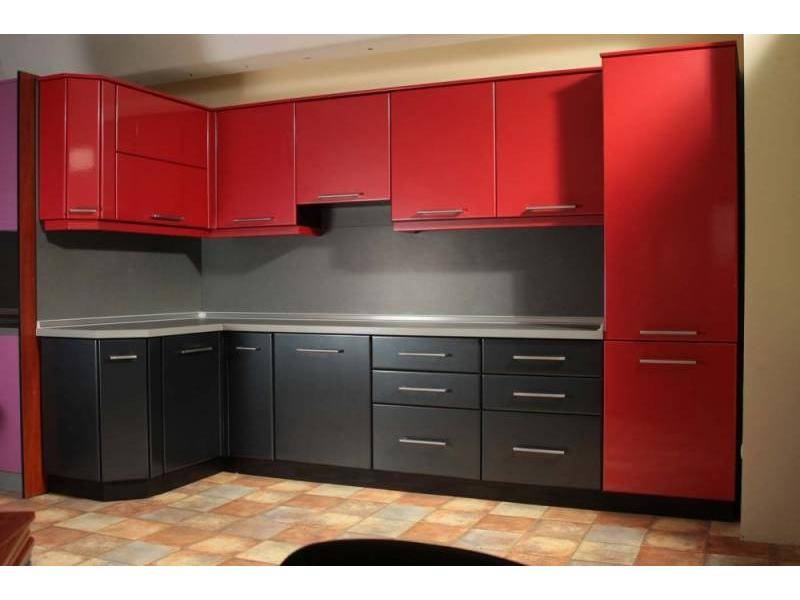 кухня камилла красный верх черный низ в Нижневартовске