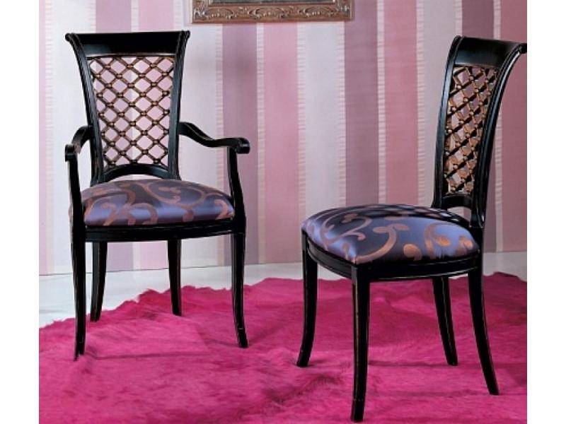 стул p19b+p16c черный+орех/ ткань uph f221/07 в Нижневартовске