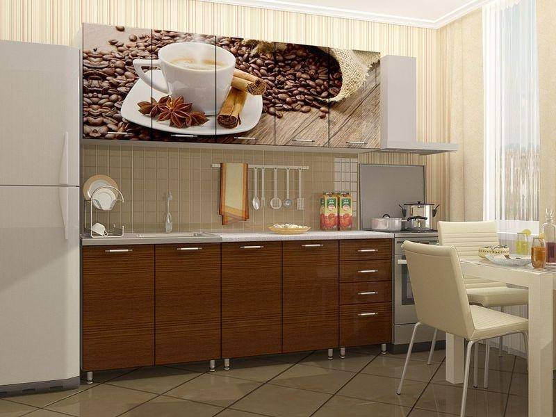 кухня с фотопечатью кофе в Нижневартовске