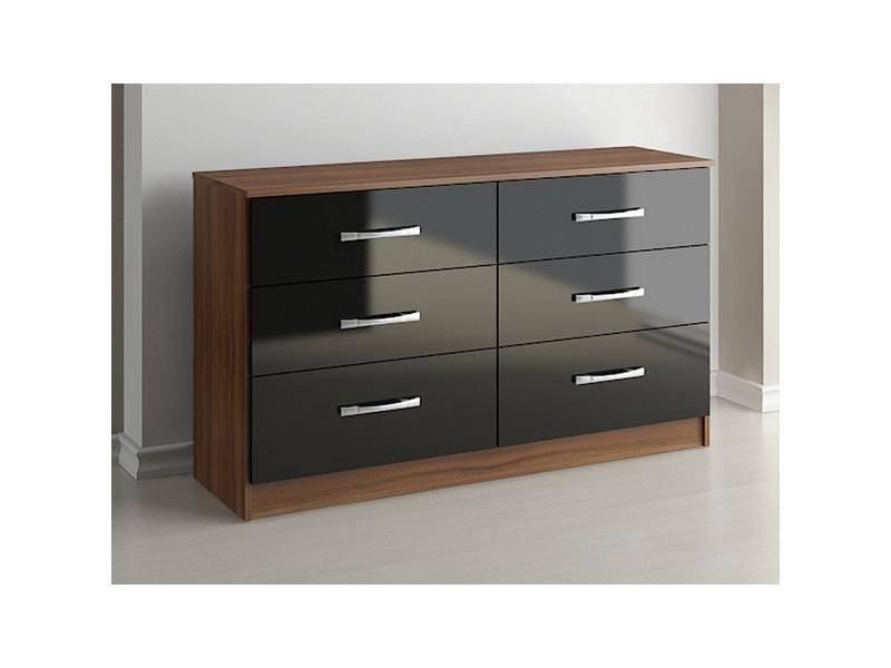 комод 6 ящиков черный в Нижневартовске