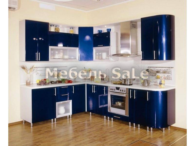 угловая синяя кухня в Нижневартовске