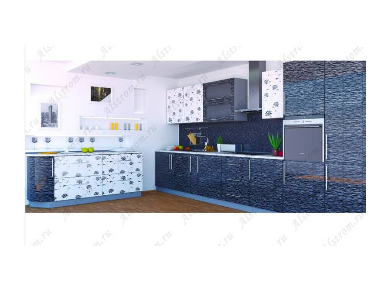 кухня угловая мдф мыло глянцевый металлик в Нижневартовске