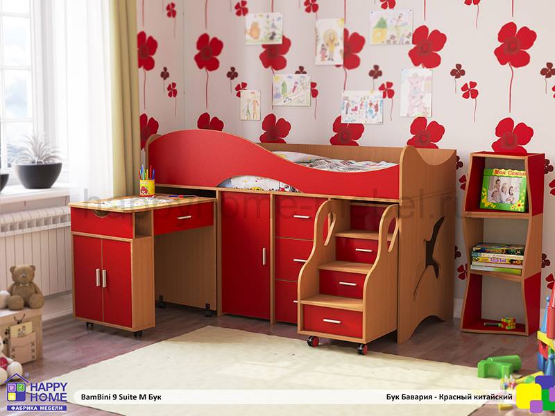детская кровать-чердак bambini 9 suite m в Нижневартовске