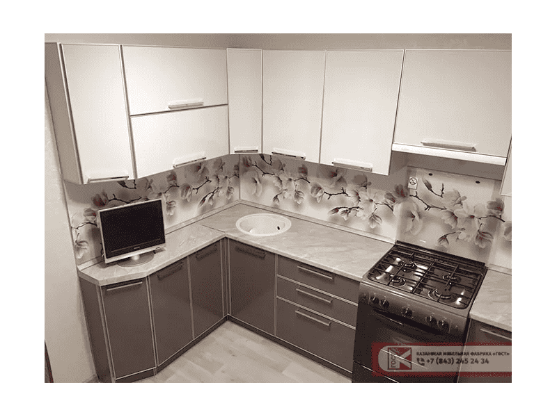 кухня модерн кремовая и капучино в Нижневартовске