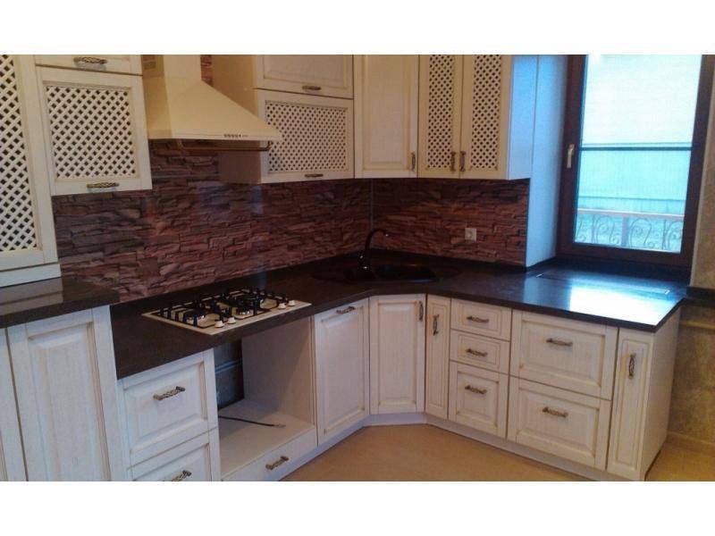 кухня шпон белый+патина серебро в Нижневартовске