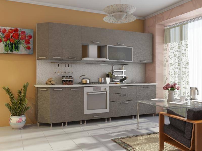 кухня прямая азалия комплектация 3 в Нижневартовске