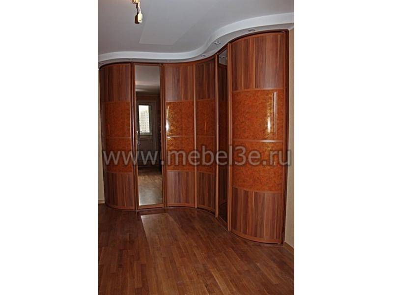 волнообразный радиусный шкаф купе с прямыми элементами в Нижневартовске