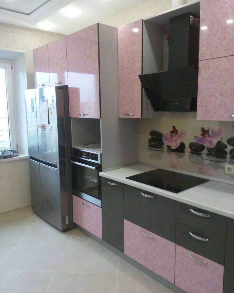 кухня прямая фасад мдф пластик в Нижневартовске