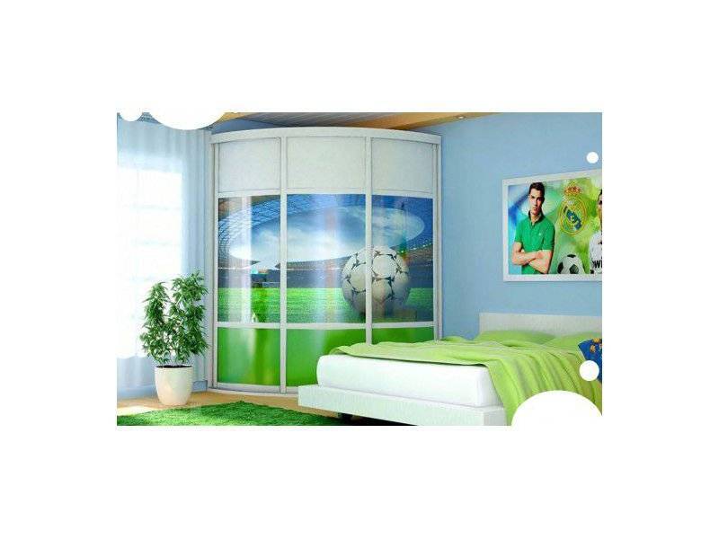 шкаф купе радиусный с фото печатью в Нижневартовске