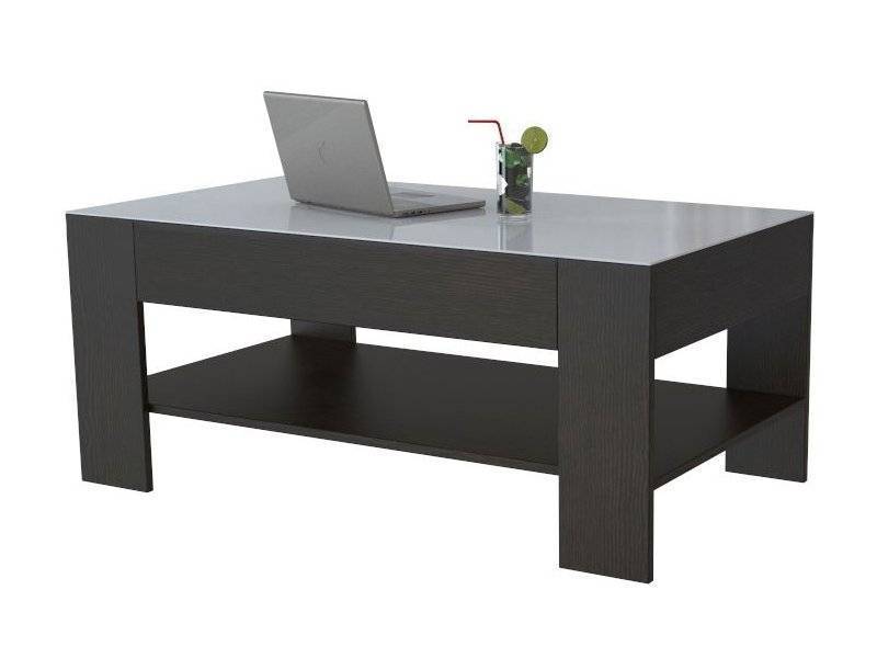 стол журнальный beautystyle 26 венге/стекло белое в Нижневартовске