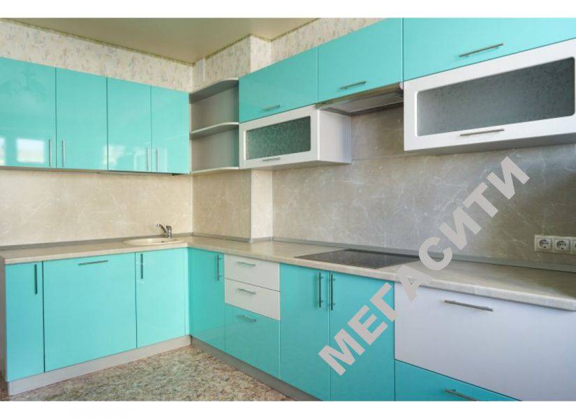 угловая кухня голубая в Нижневартовске