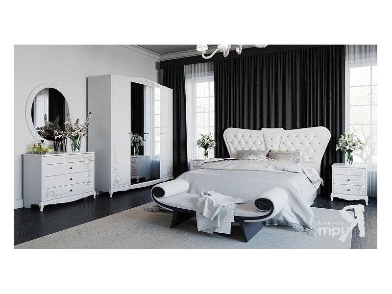 спальня аврора белый глянец в Нижневартовске