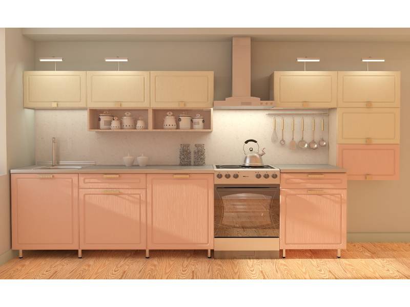 кухня прямая бельканто фасады мдф в Нижневартовске