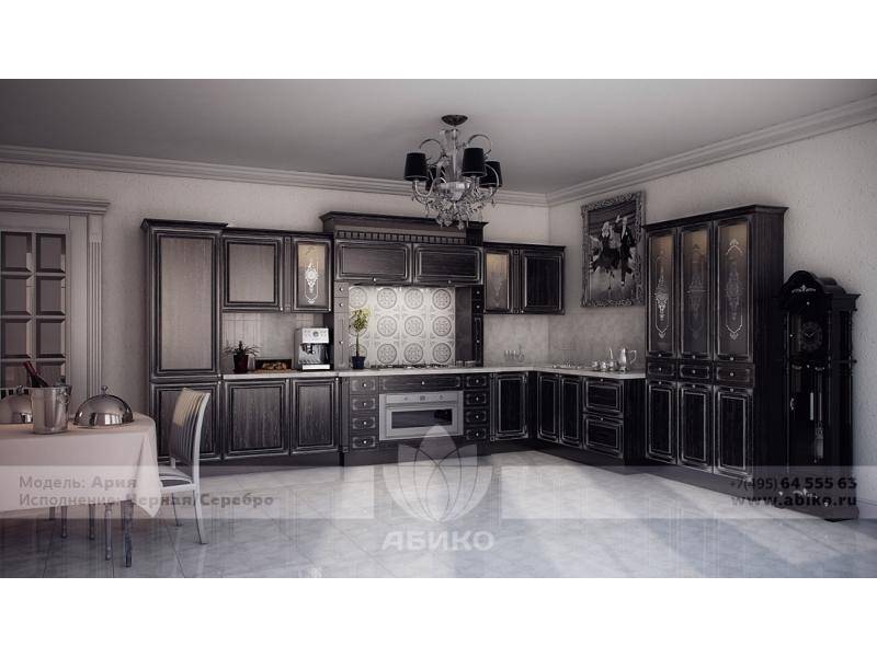 кухня ария черная в серебре в Нижневартовске