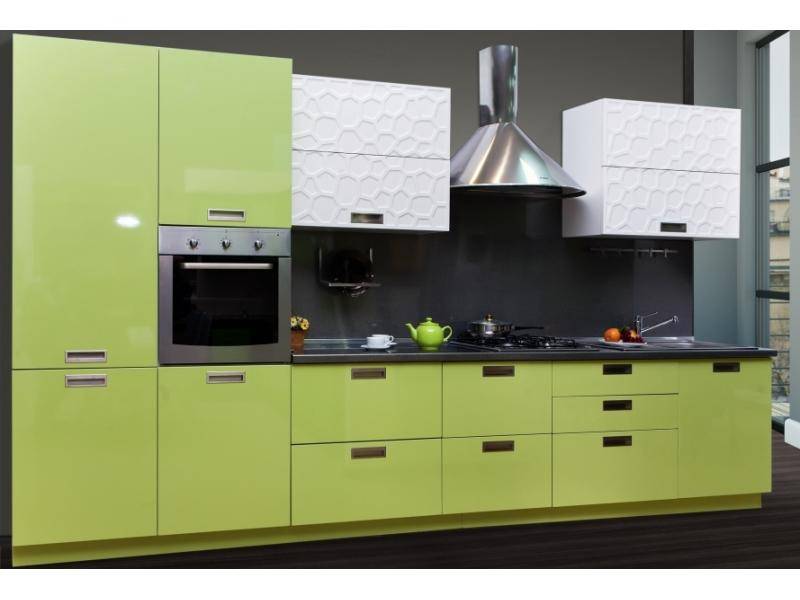 прямая кухня салатовый глянец в Нижневартовске