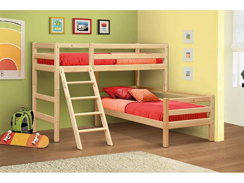 кровать омега 14 угловая из массива вариант -8 в Нижневартовске