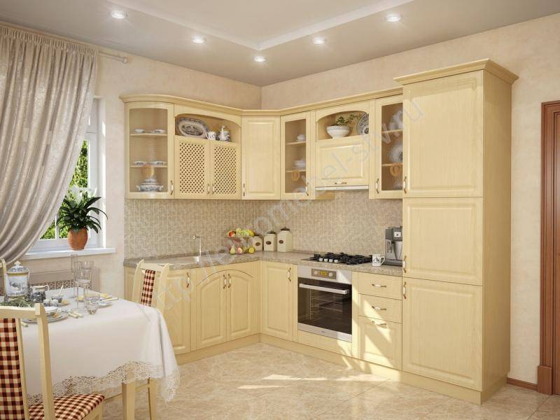 кухонный гарнитур угловой юлия - клен в Нижневартовске