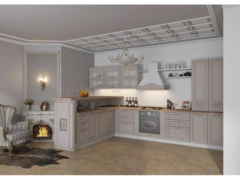 кухонный гарнитур кантри в интерьере в Нижневартовске