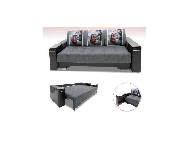 диван прямой ника 2 с баром в Нижневартовске