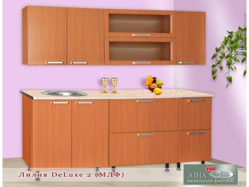 кухня прямая лилия deluxe 2 (мфд) в Нижневартовске