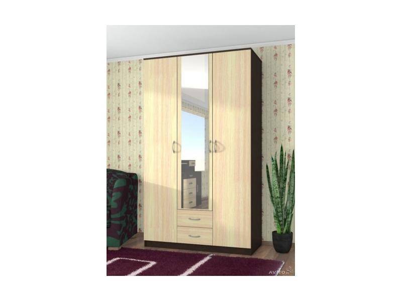 светлый распашной шкаф с ящиками 10 в Нижневартовске