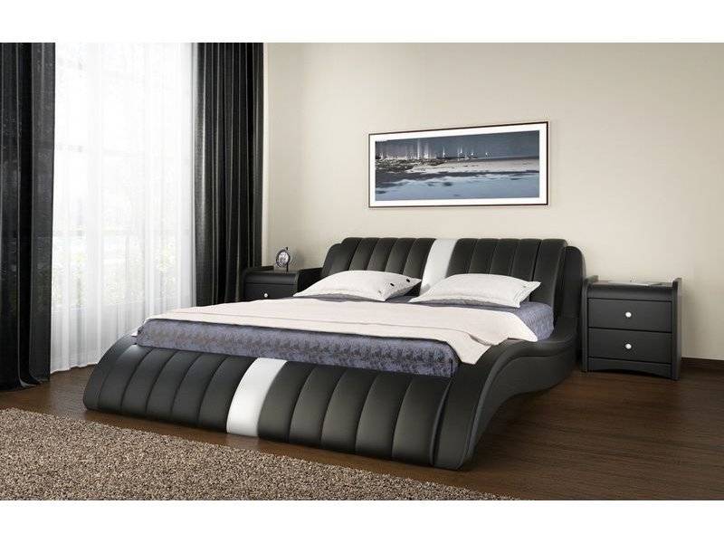 кровать эмма из экокожи с мягким изголовьем в Нижневартовске