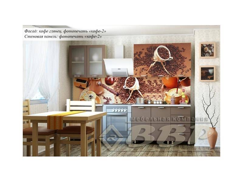 кухня с фотопечатью кофе в Нижневартовске
