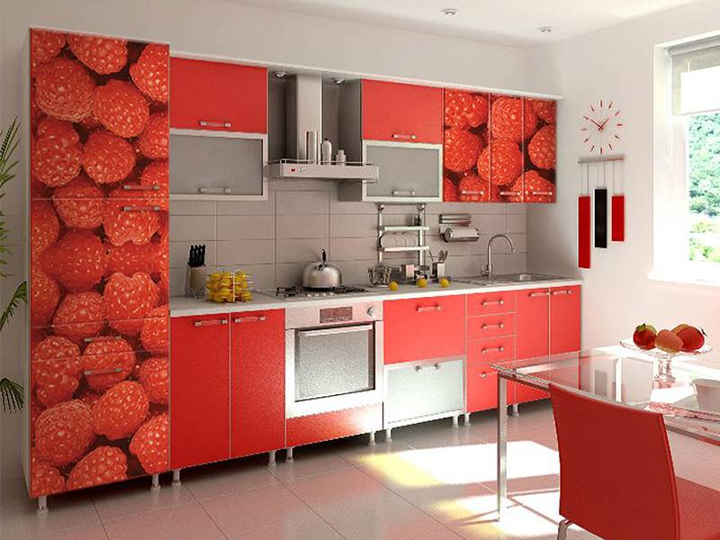 кухонный гарнитур прямой 7 фотопечать в Нижневартовске