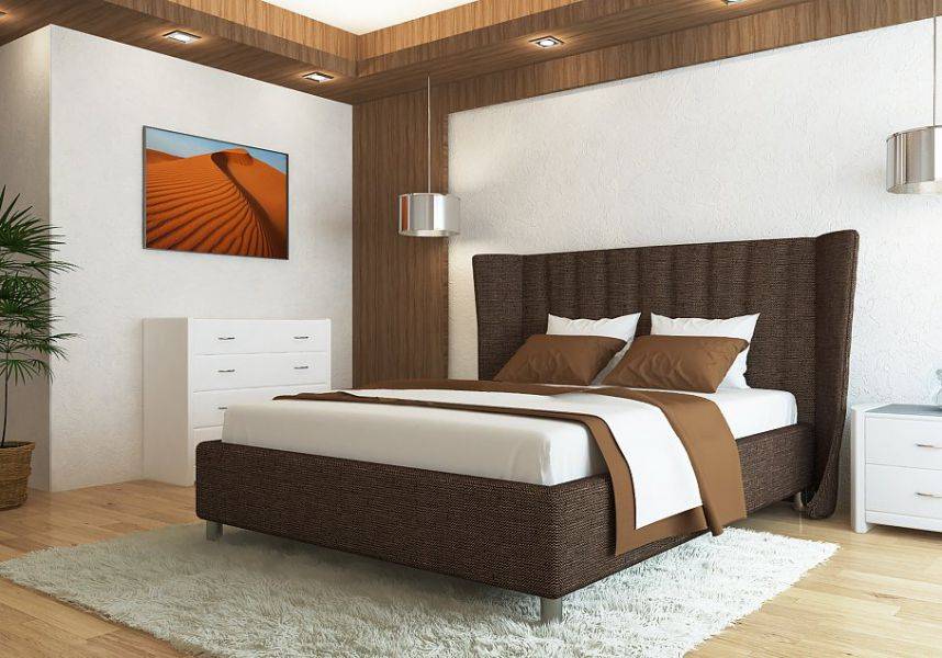 кровать milana в ткани рогожка в Нижневартовске