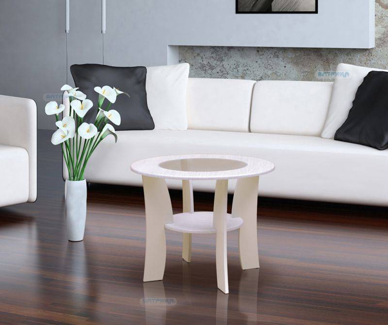 стол журнальный № 3 мдф со стеклом в Нижневартовске