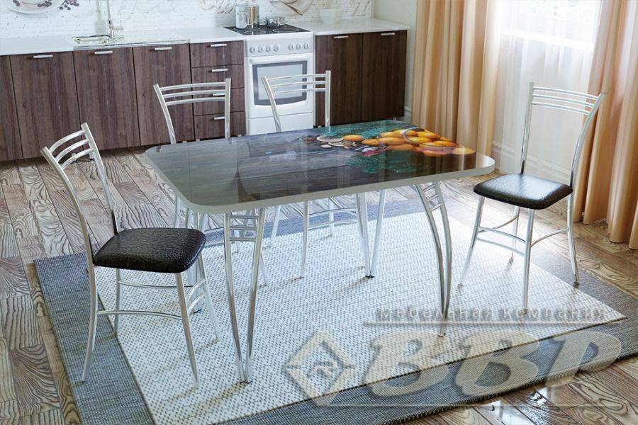 стол стеклянный с фотопечатью прямоугольник в Нижневартовске