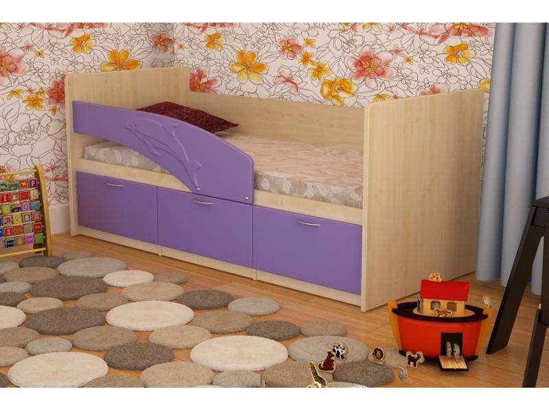 высокая детская кровать ящиками дельфин в Нижневартовске