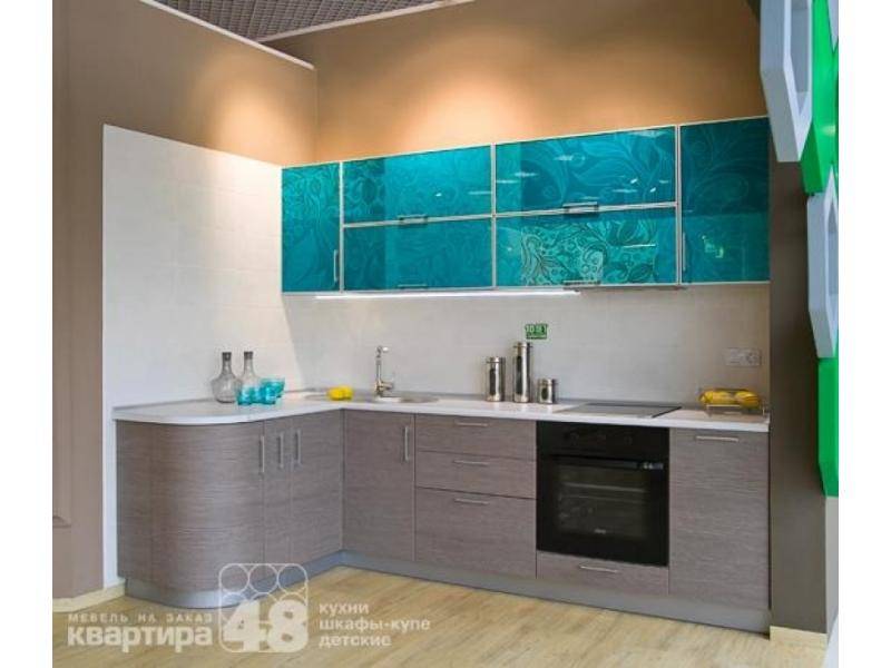 кухонный гарнитур угловой аквамарин в Нижневартовске