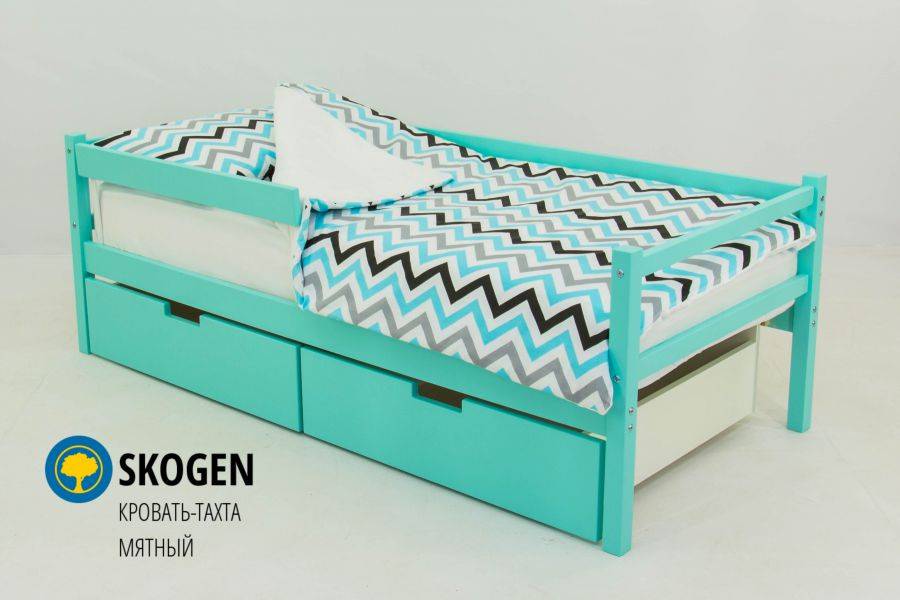 детская деревянная кровать-тахта бельмарко skogen мятный в Нижневартовске