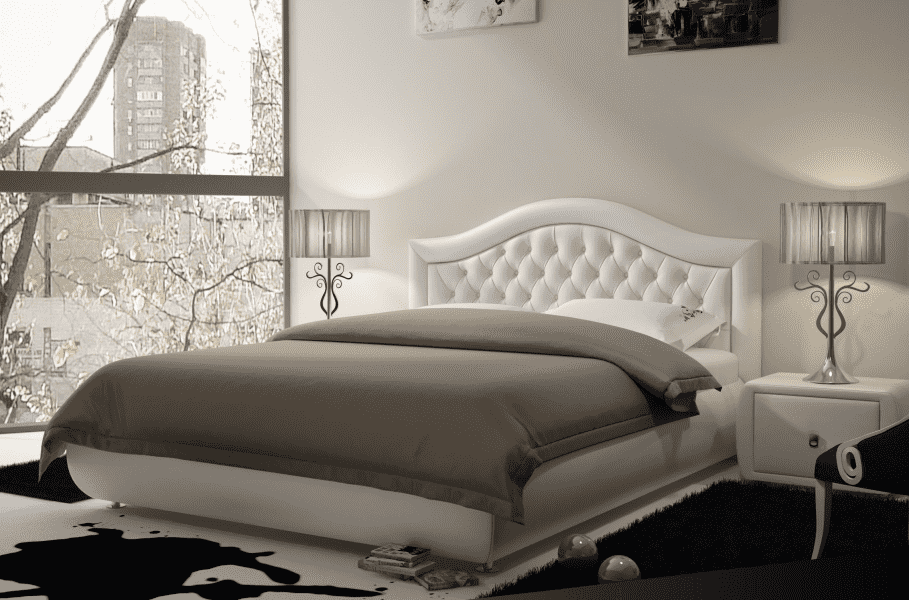 белая кровать с утяжками романтик в Нижневартовске