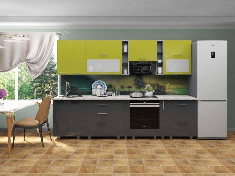 кухня прямая марта олива серый в Нижневартовске