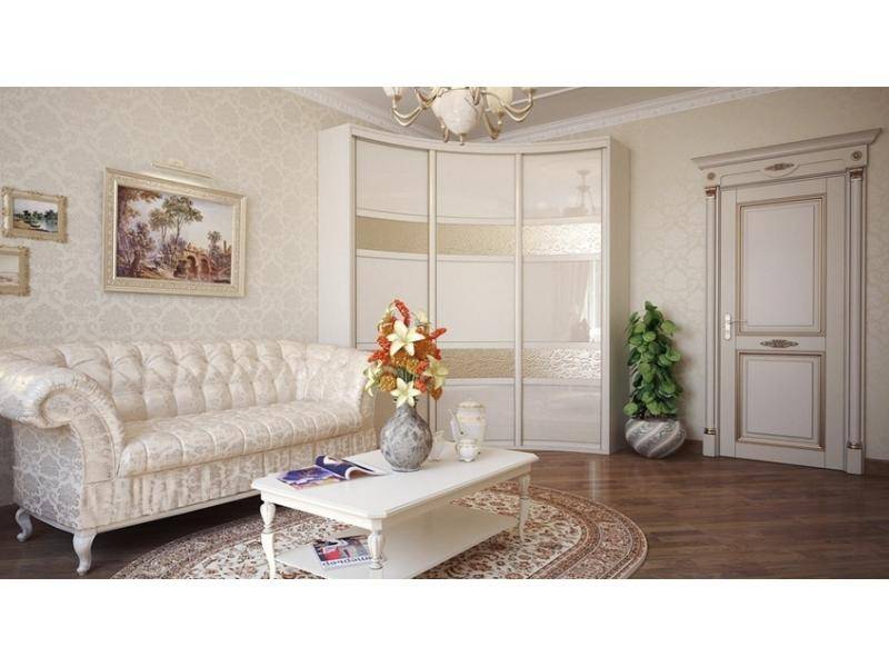 элитный радиусный шкаф-купе в гостиную в Нижневартовске