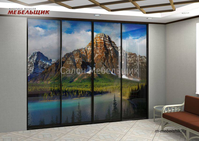 встроенный шкаф-купе с фотопечатью в Нижневартовске