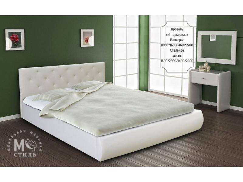 низкая двухспальная кровать интерьерная в Нижневартовске