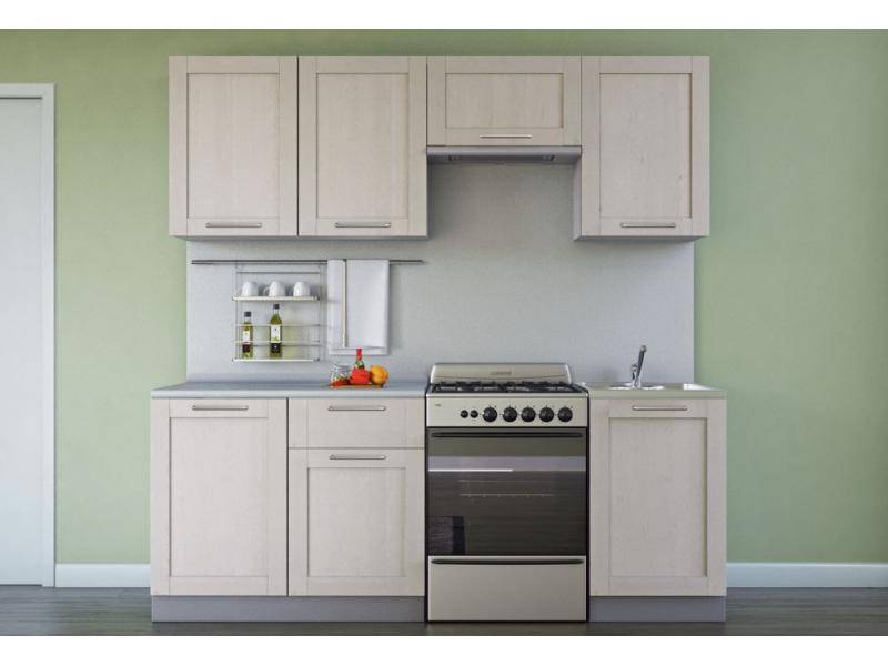 кухонный гарнитур прямой симпл массив 2100 мм в Нижневартовске