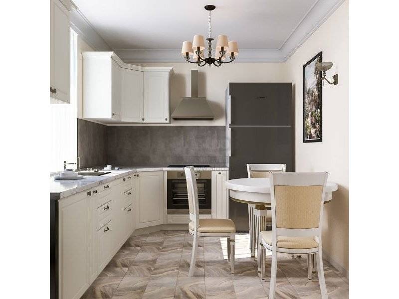 небольшая угловая классическая кухня в Нижневартовске